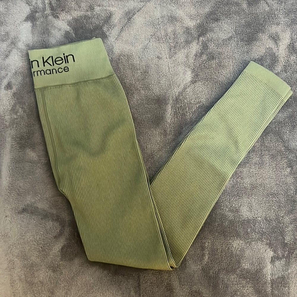 Calvin Klein Performance Ribbed High Waist 7/8 Leggings👟